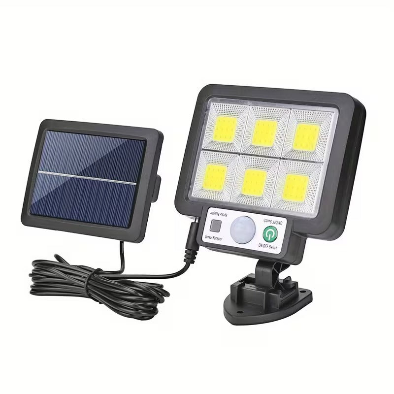Solar-Powered Outdoor Light with Motion Sensor – 72 COB LEDs, Remote Control, Weatherproof Garden Lighting