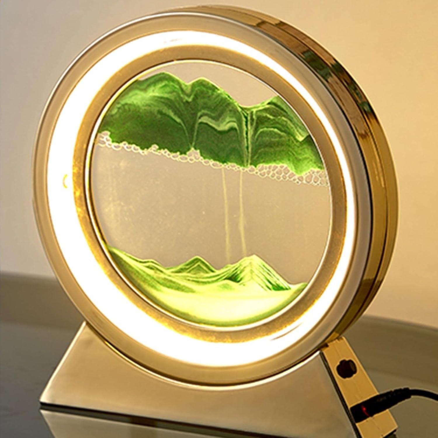 Fascinierende Sandkunst LED Tischlampe – Beruhigende Beleuchtung für Zuhause und Büro