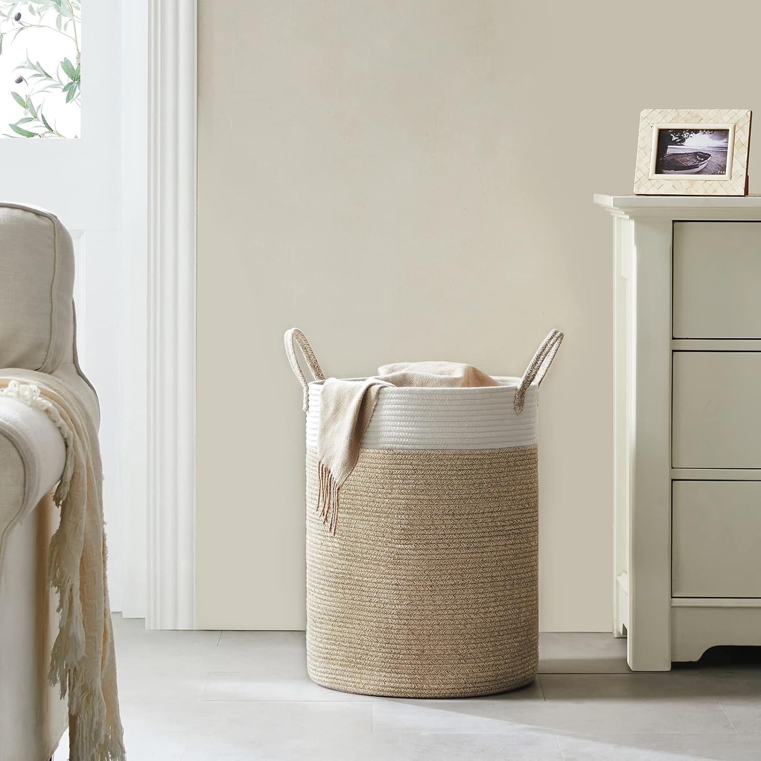 Practical Foldable Storage Basket – Robust Cotton Solution for Laundry, Toys, and Home Organization