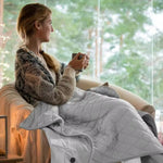USB Heated Blanket with Individually Adjustable Temperature – Fluffy Cotton Blanket for Instant Warmth