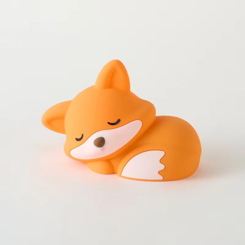 Wiederaufladbare Fuchs-Nachtlampe – Sanfte Silikonlampe für Kinder
