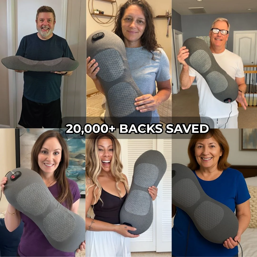 RelaxoTech | Back Massager with Heat & Vibration – 3-in-1 Therapy for Back Pain