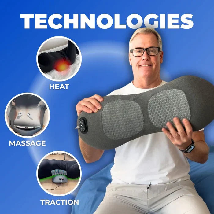 RelaxoTech | Back Massager with Heat & Vibration – 3-in-1 Therapy for Back Pain