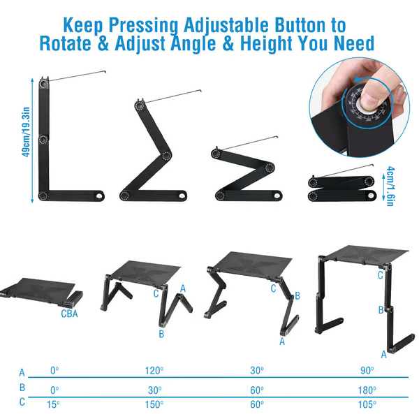 Ergonomischer 360° Laptop Halter – FlexiStand