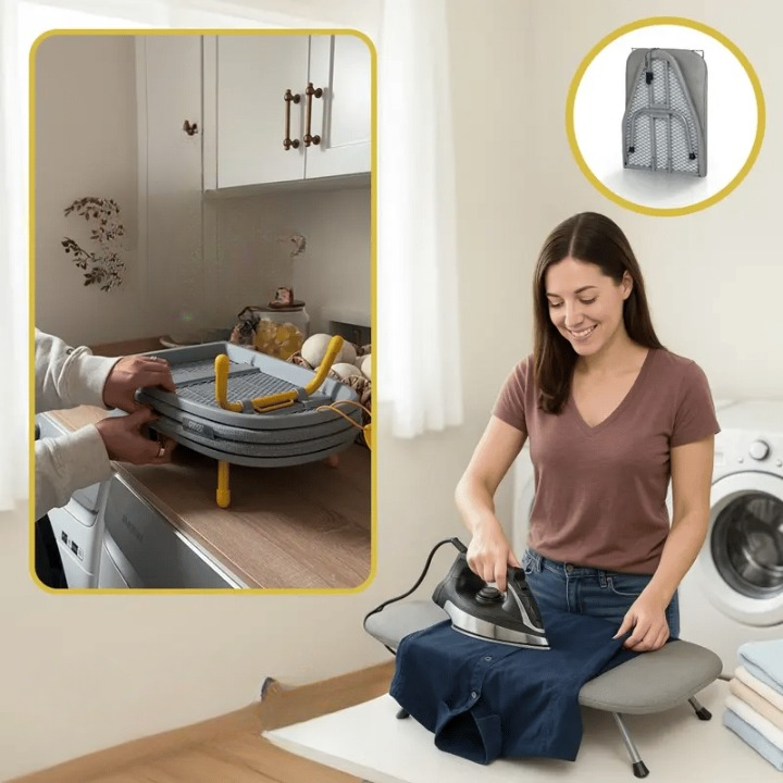 Compact Tabletop Ironing Board – Portable and Foldable