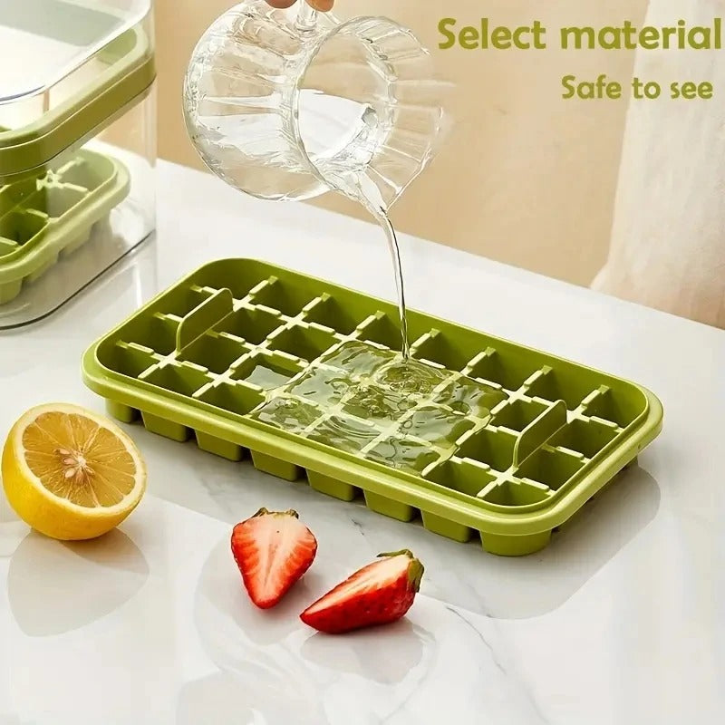 Practical silicone ice cube tray with 32 compartments