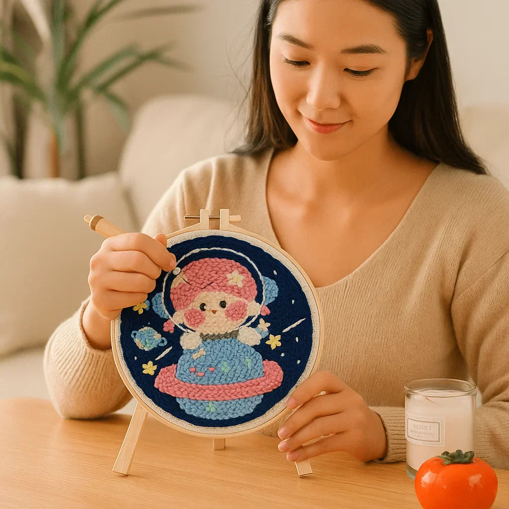 Beruhigendes Stickset für kreative Auszeit