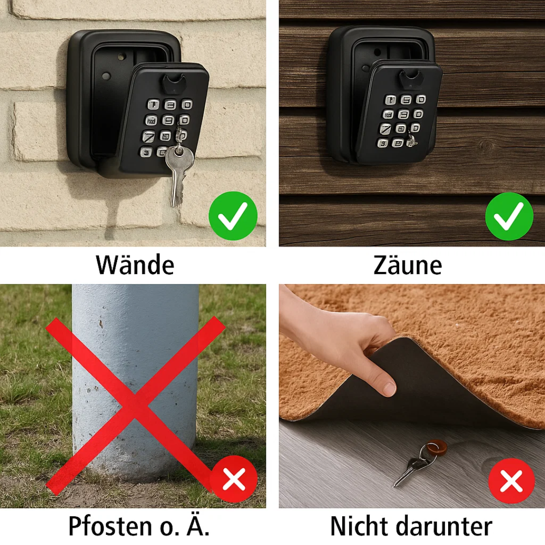 Sichere Schlüsselaufbewahrung für den Außenbereich