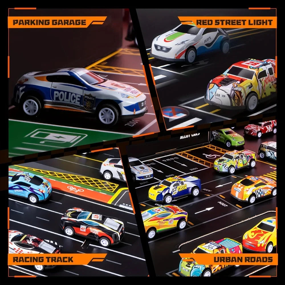 48-Piece Racing Car Set for Kids with Fast Track