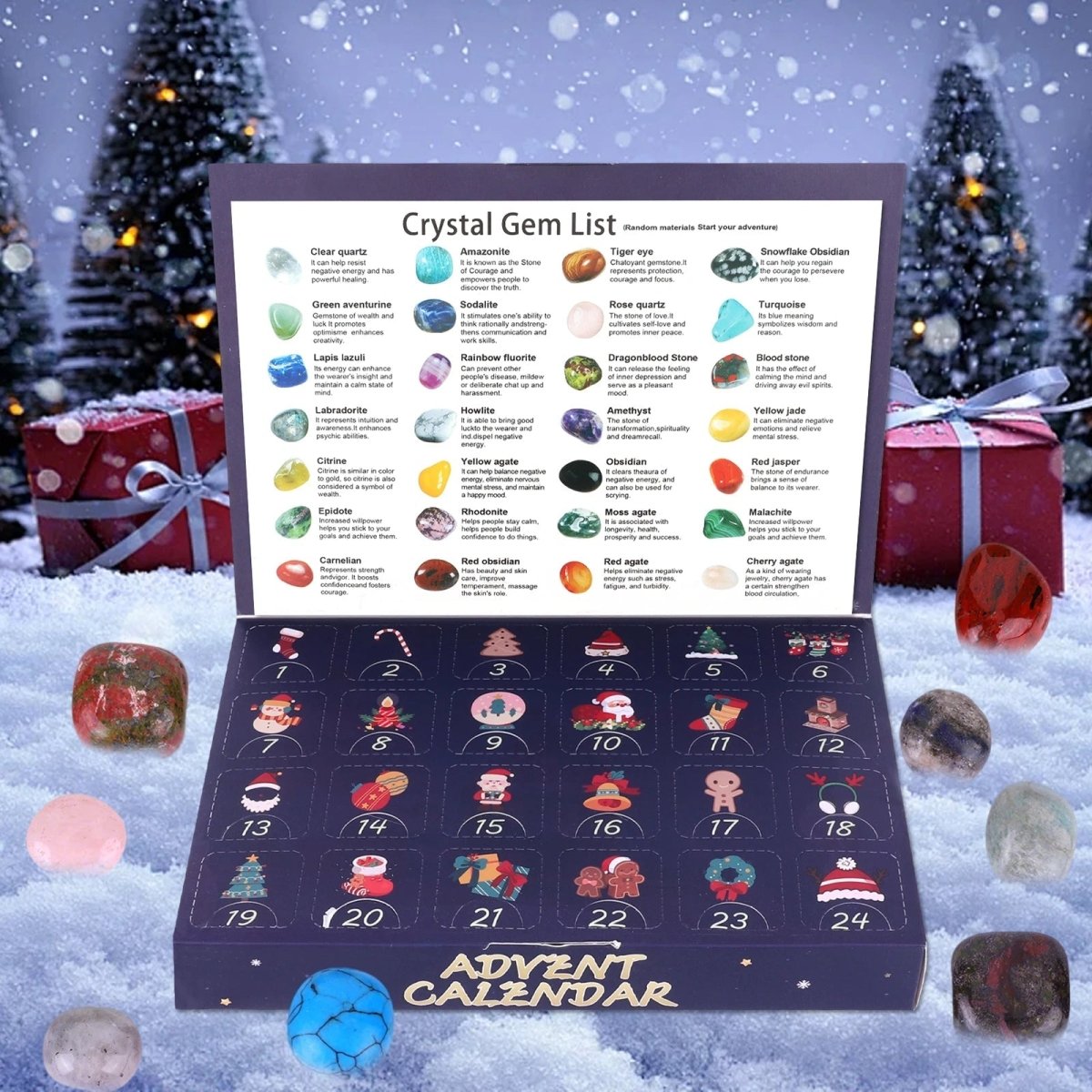 2025 Advent Calendar for Kids with Gemstone Digging Activities