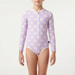 Long-Sleeve Swimwear for Children with Sun Protection Features