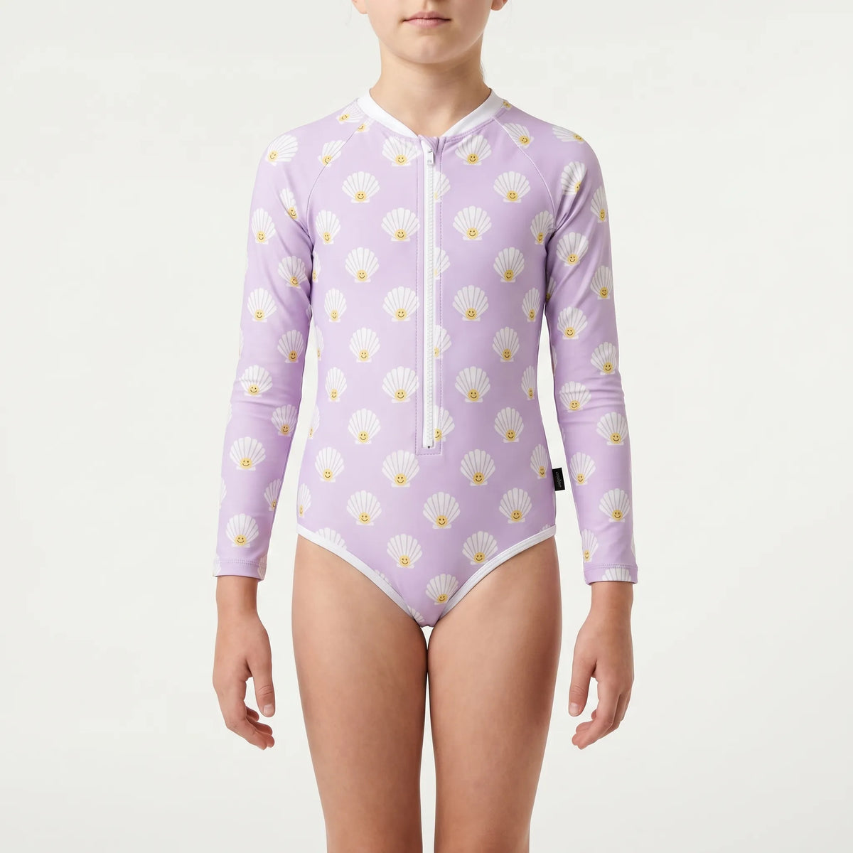 Long-Sleeve Swimwear for Children with Sun Protection Features