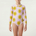Long-Sleeve Swimwear for Children with Sun Protection Features