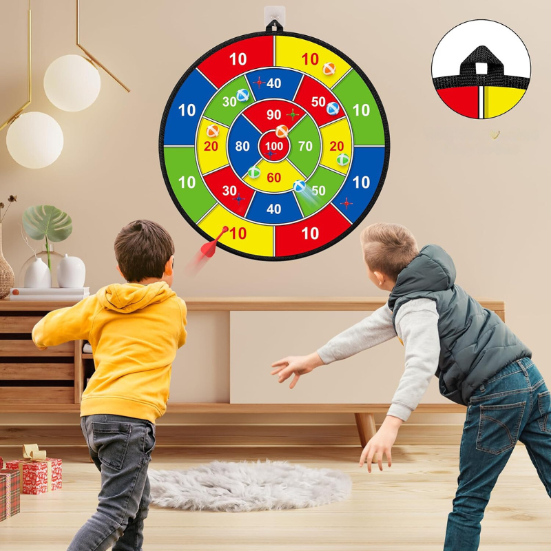 Two-Sided Kids' Dart Game – Safe Fun for Indoors and Out