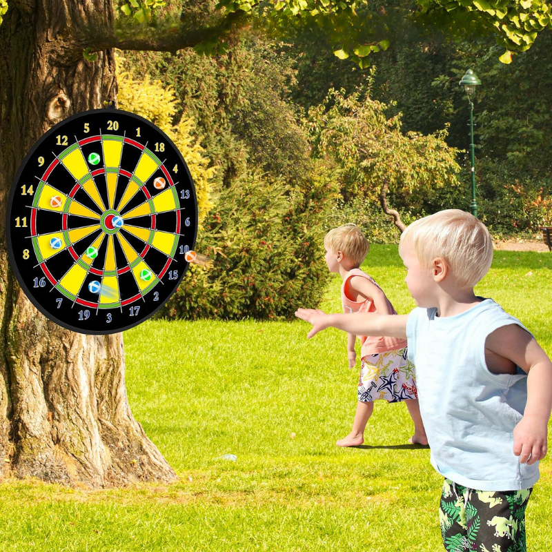 Zweiseitige Kinderdartscheibe – Große, sichere Dartscheibe für drinnen & draußen