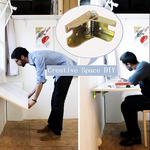 Space-Saving Steel Folding Hinge Bracket | Set of 4