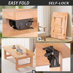Space-Saving Steel Folding Hinge Bracket | Set of 4