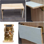 Space-Saving Steel Folding Hinge Bracket | Set of 4