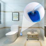 Innovative silicone toilet brush with holder for hygienic cleaning