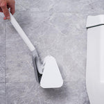 Innovative silicone toilet brush with holder for hygienic cleaning