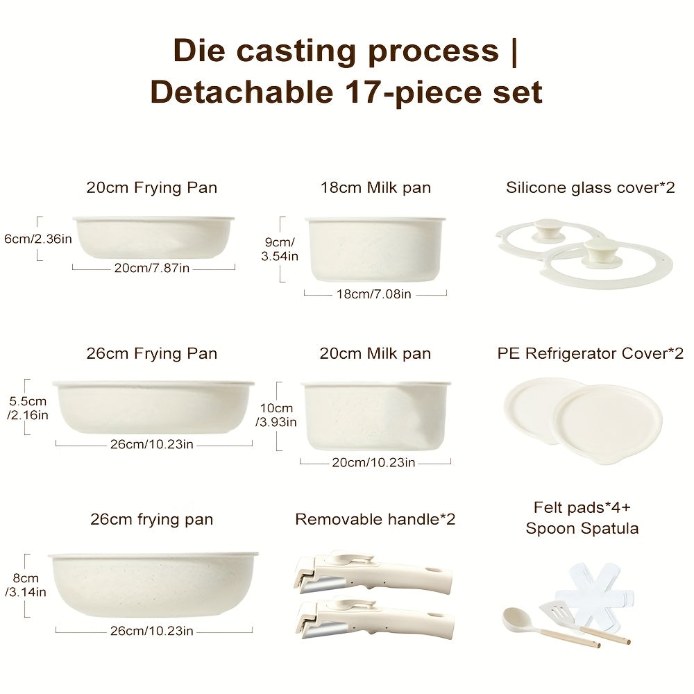 Versatile 17-piece pan set for all cooking needs
