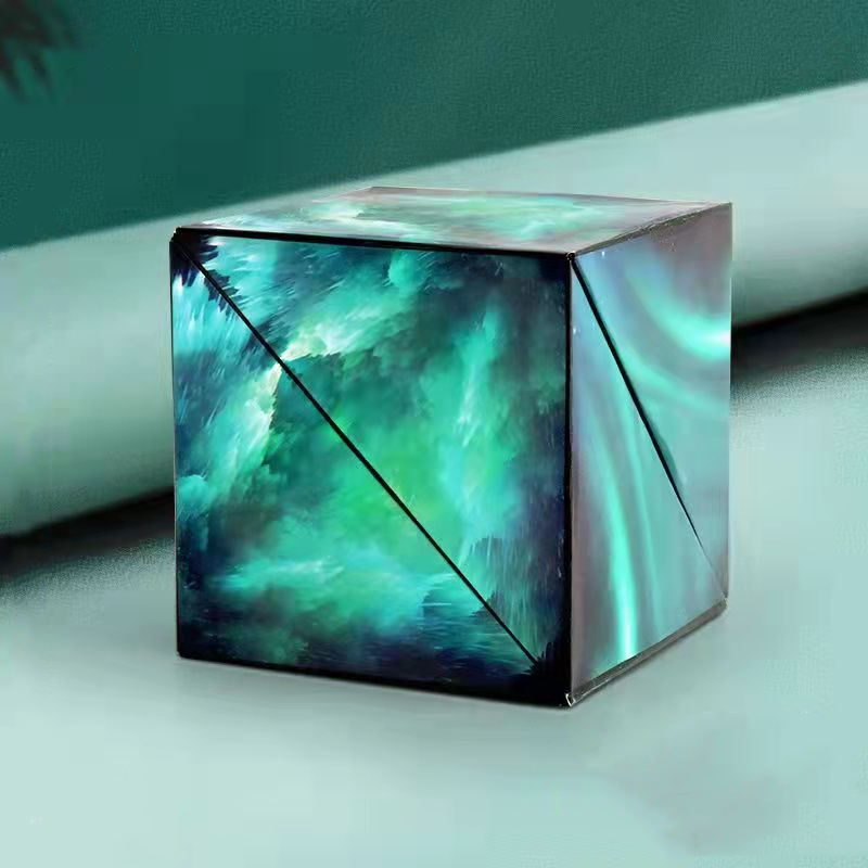 Foldable Geometric Cube – Creative 3D Puzzle for Kids and Adults
