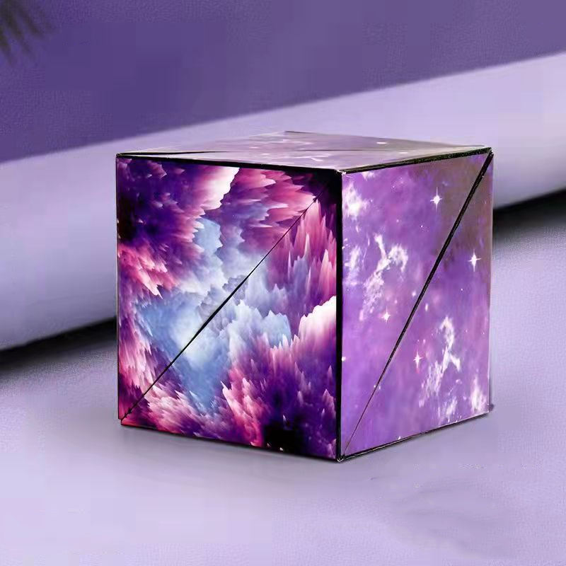Foldable Geometric Cube – Creative 3D Puzzle for Kids and Adults