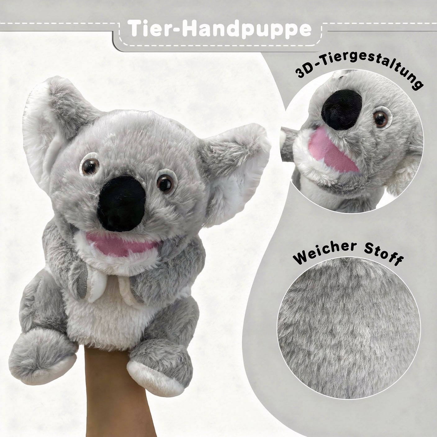 Hand Puppet Plush Toy for Creative Playtime Moments
