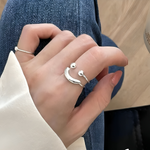 LächelRing | Verstellbar | Hautfreundlich | Silber-Look