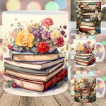 Kreative Blumige Kaffeetasse für Bücherliebhaber – Perfektes Geschenk