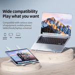 Foldable Laptop Stand with 360° Rotatable Fans and Adjustable Height