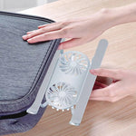 Foldable Laptop Stand with 360° Rotatable Fans and Adjustable Height