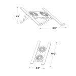 Foldable Laptop Stand with 360° Rotatable Fans and Adjustable Height