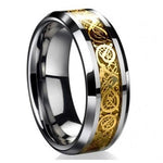 Viking Ring Made of Steel - Dragon's Breath