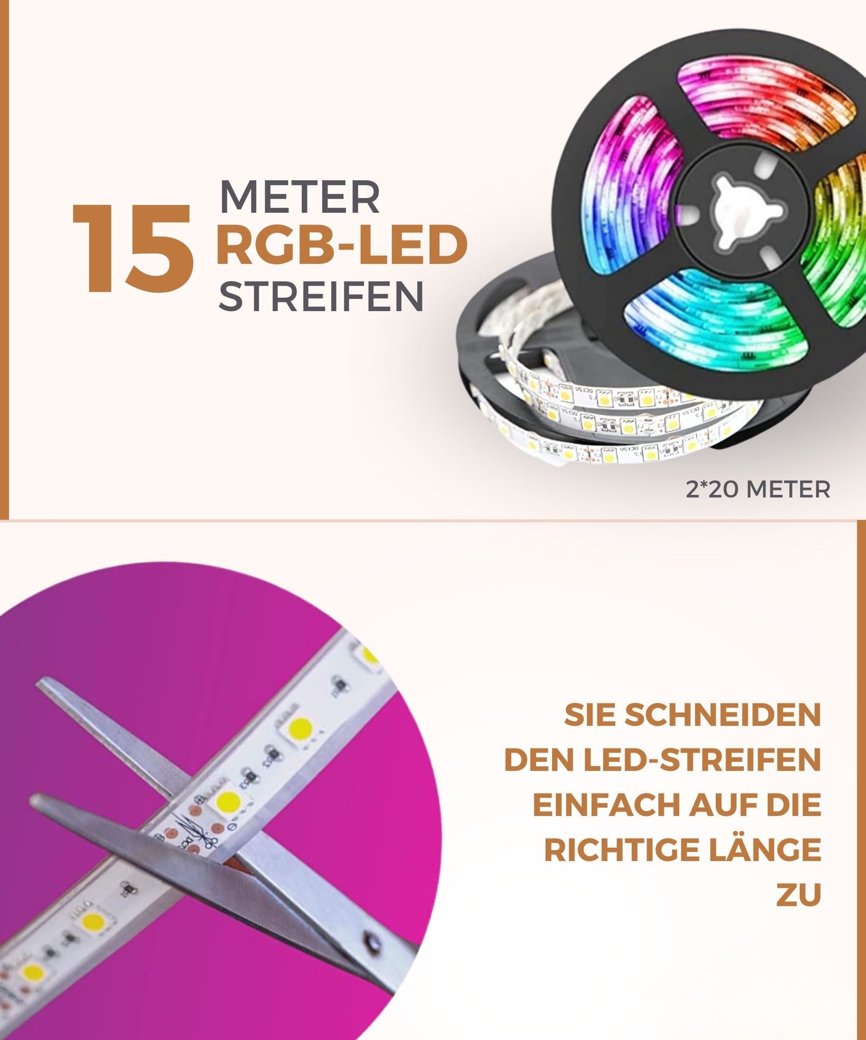 15-Meter LED Strip Lights | Smart Lighting for Every Mood