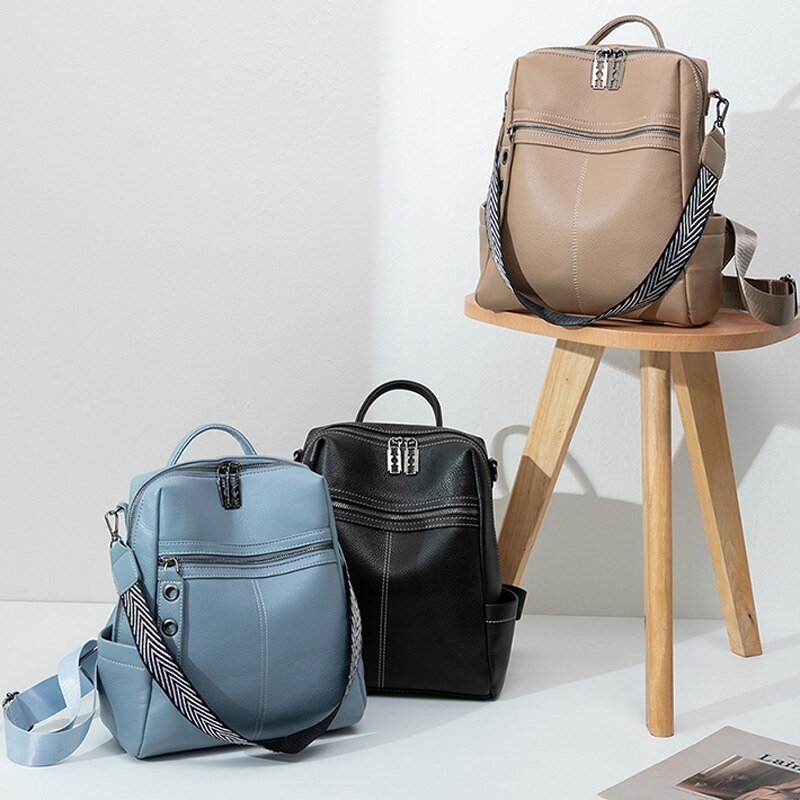 Eleganter Rucksack aus echtem Leder für stilvolle Abenteuer