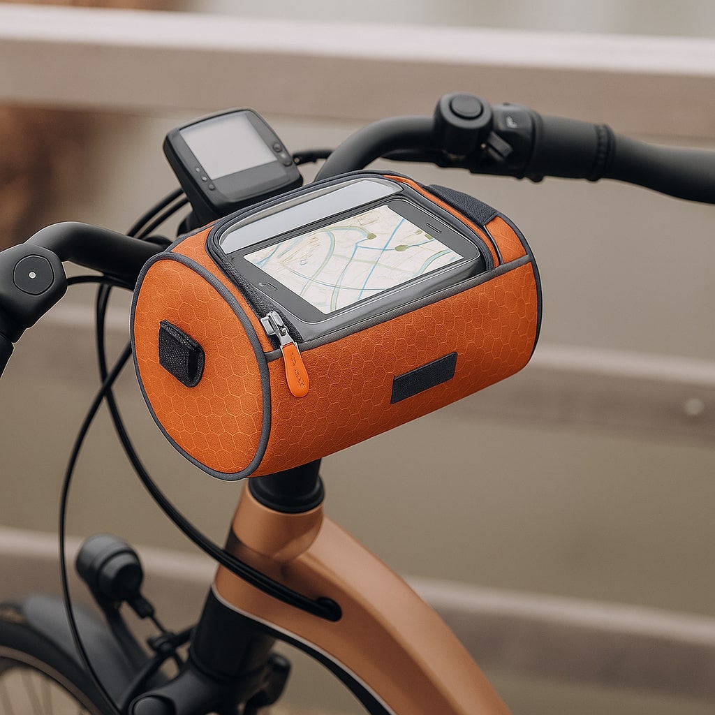 Waterproof Handlebar Bag with Touchscreen for Bicycles