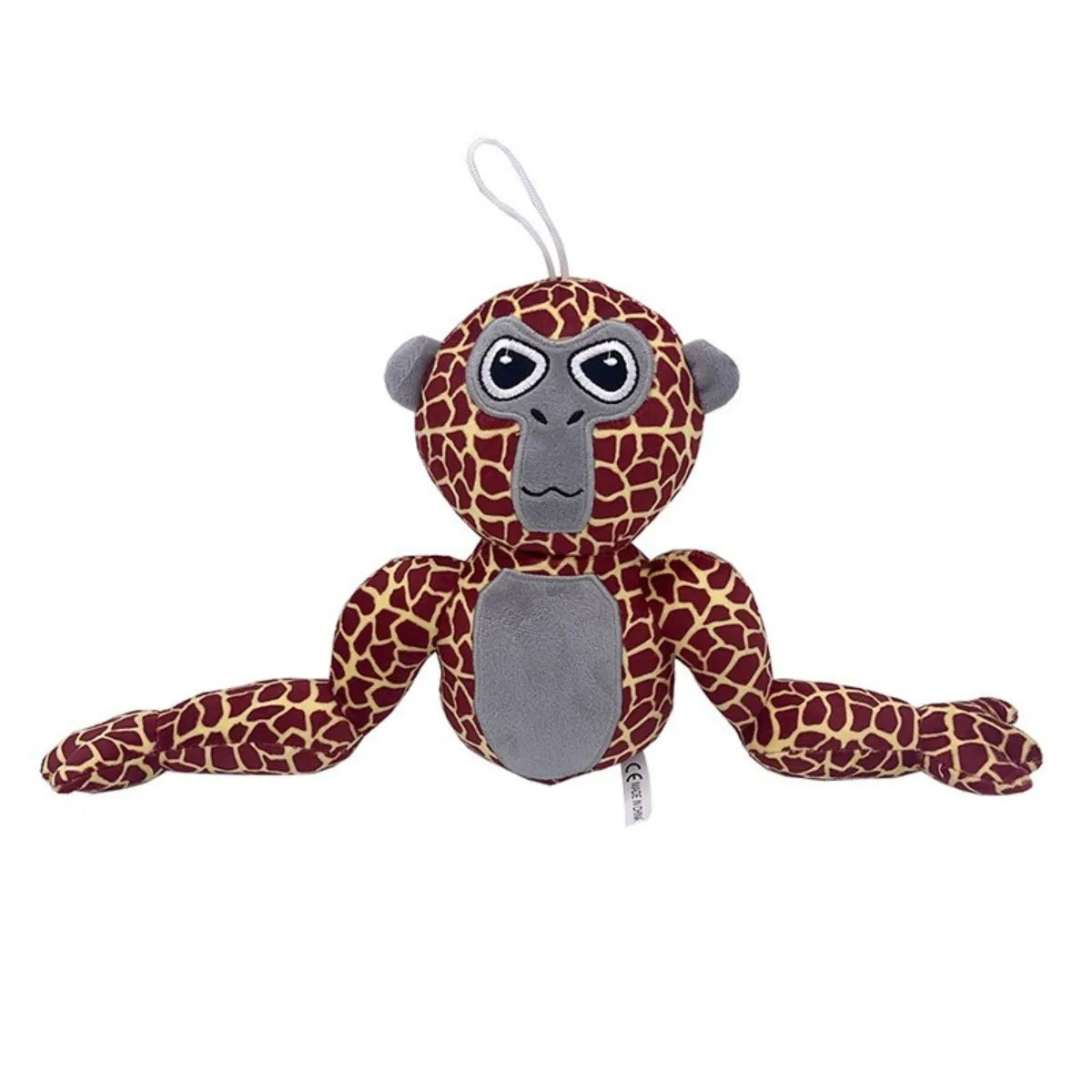 Plush toy of a colorful monkey
