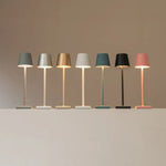 Modern cordless table lamp with touch dimmer and rechargeable battery