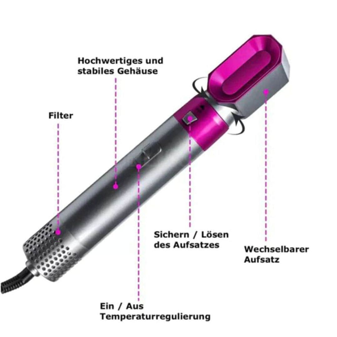 Stylora 5-in-1 Hairstyler: Blow-Dry, Straighten, Curl & Wave