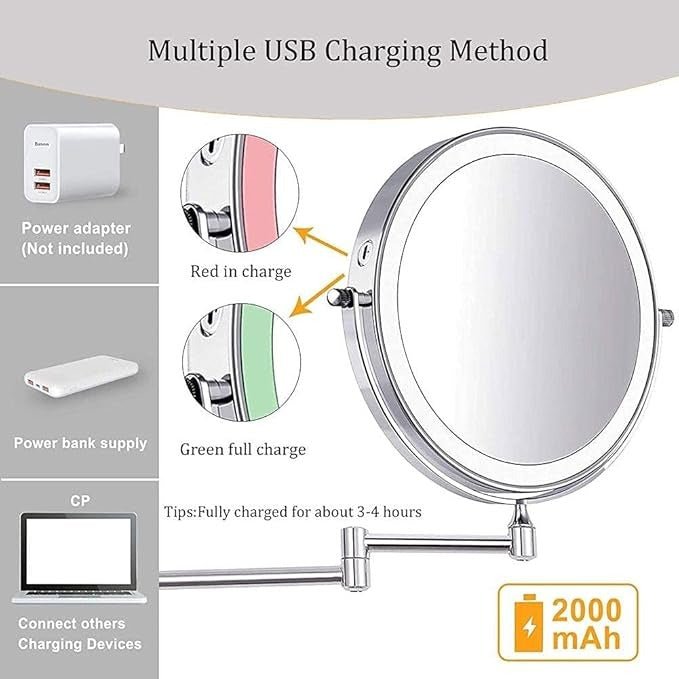 Reflektix | Klarblick – Rechargeable LED Magnifying Mirror with Touch Control