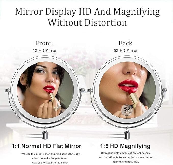Reflektix | Klarblick – Rechargeable LED Magnifying Mirror with Touch Control