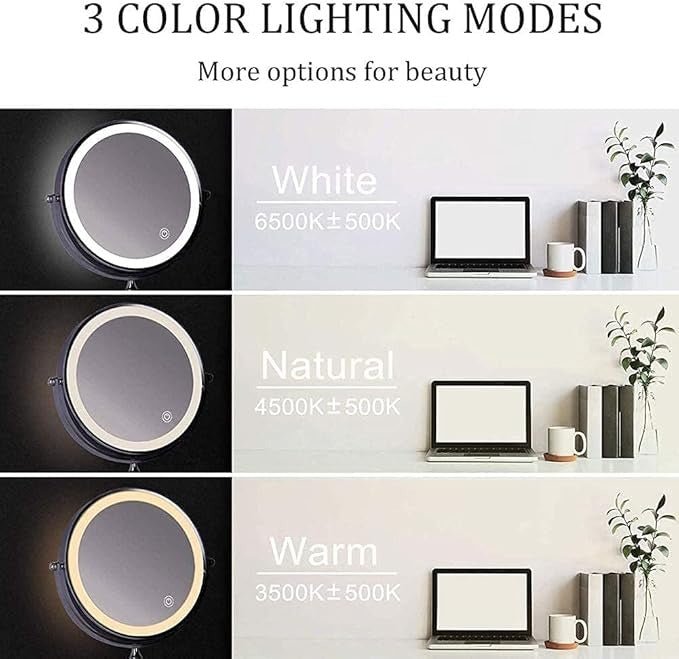 Reflektix | Klarblick – Rechargeable LED Magnifying Mirror with Touch Control