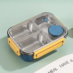 Practical Stainless Steel Lunch Box with Compartments for On the Go