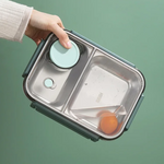 Practical Stainless Steel Lunch Box with Compartments for On the Go