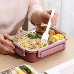 Practical Stainless Steel Lunch Box with Compartments for On the Go