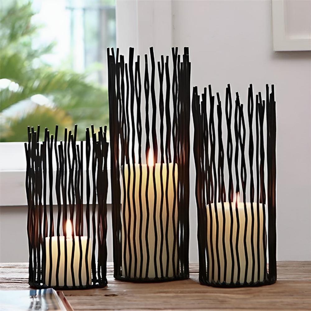 Stylish Black Metal Candlestick for Every Celebration