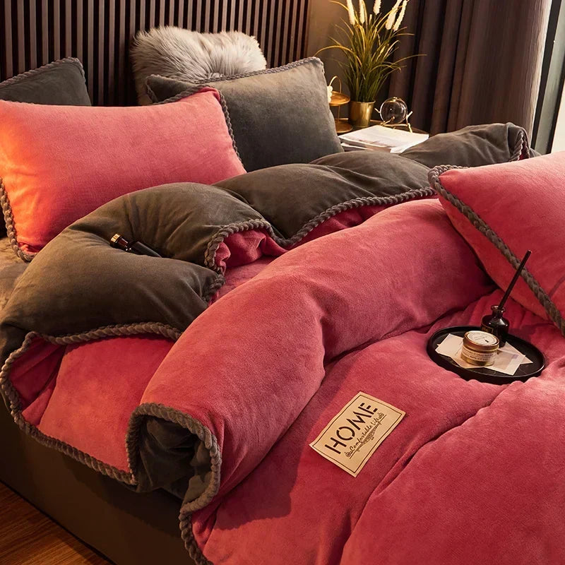 Soft Fleece Bedding Set with Velvet Finish
