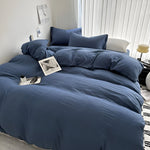 Cotton Duvet Cover Set in Solid Colors