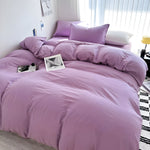 Cotton Duvet Cover Set in Solid Colors